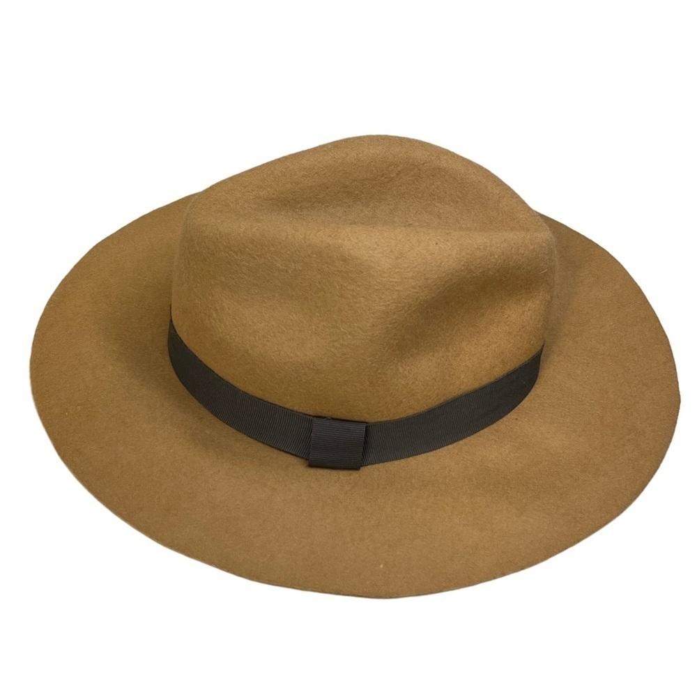 Express Tan with Grosgrain Ribbon Felt Hat